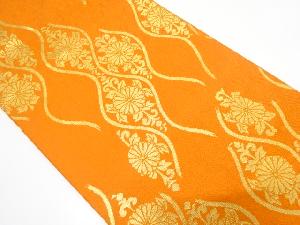 立涌に菊模様織り出し　名古屋帯